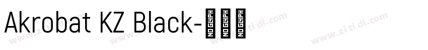 Akrobat KZ Black字体转换